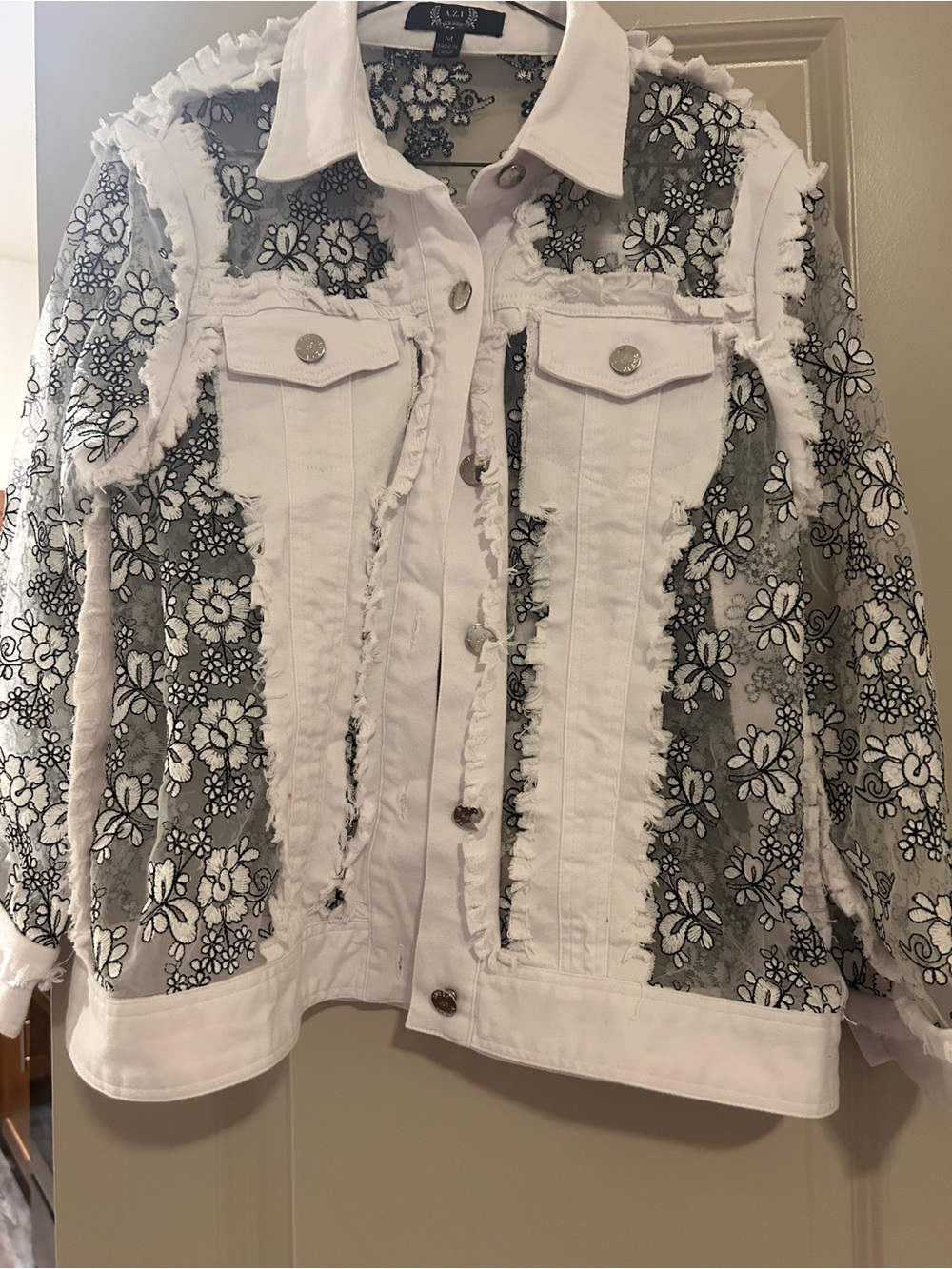 Women's Black & White Bomber Jacket